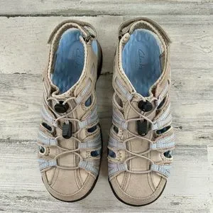 Clarks Shoes Clarks Tuvia Maddee Tan Leather Sandals 6 Poshmark